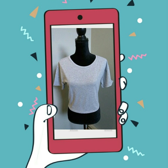 LADY'S LIGHT WEIGHT CROP TOP - Picture 3 of 8